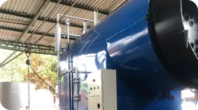 Caldeira industrial azul