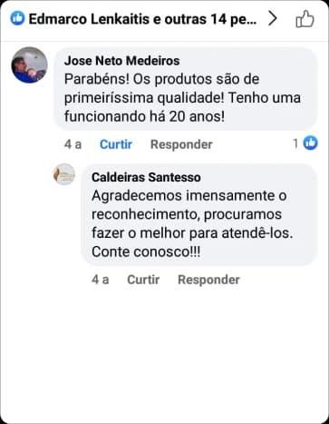 Depoimento sobre qualidade dos produtos Santesso